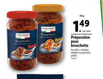 Lidl Préparation pour bruschetta offre