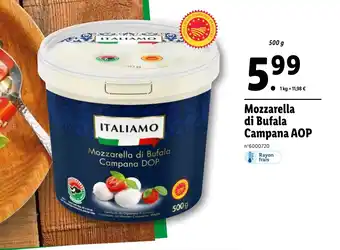 Lidl Mozzarella di Bufala Campana AOP offre