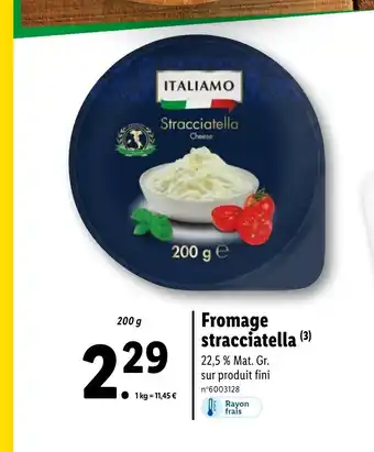 Lidl Fromage stracciatella (3) offre