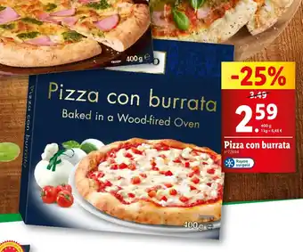 Pizza con burrata