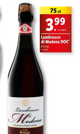 Lidl Lambrusco di Modena DOC offre