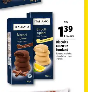 Lidl Biscuits au cœur fondant offre