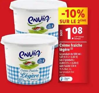 Lidl Crème fraîche légère (2) offre