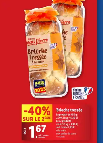 Lidl Brioche tressée offre