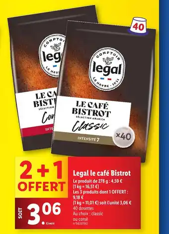 Lidl Legal le café Bistrot offre