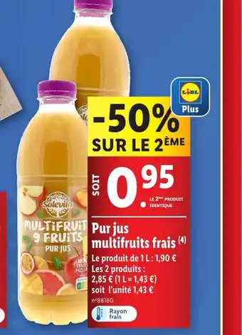 Lidl Pur jus 9 FRUITS multifruits frais (4) offre