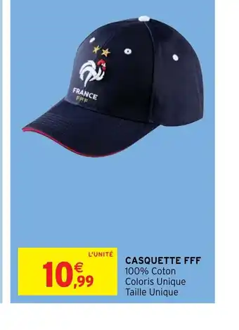 Intermarché CASQUETTE FFF offre