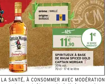 Intermarché SPIRITUEUX À BASE DE RHUM SPICED GOLD CAPTAIN MORGAN 35% vol. offre