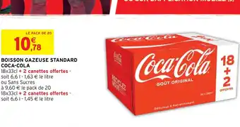 Intermarché BOISSON GAZEUSE STANDARD COCA-COLA offre