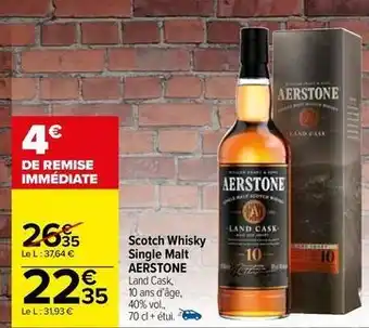 Carrefour Market Aerstone - scotch whisky single malt offre