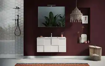 Bricorama Ensemble salle de bain DAMA BASIC blanc brillant 101 x 53 x 47 cm offre