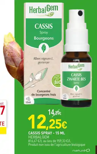 naturéO HERBALGEM CASSIS SPRAY offre