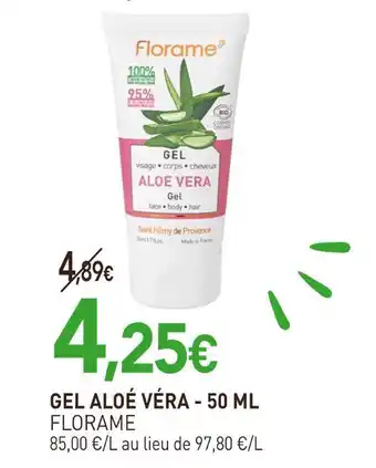 naturéO FLORAME GEL ALOÉ VÉRA offre