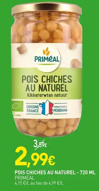 naturéO PRIMEAL POIS CHICHES AU NATUREL offre