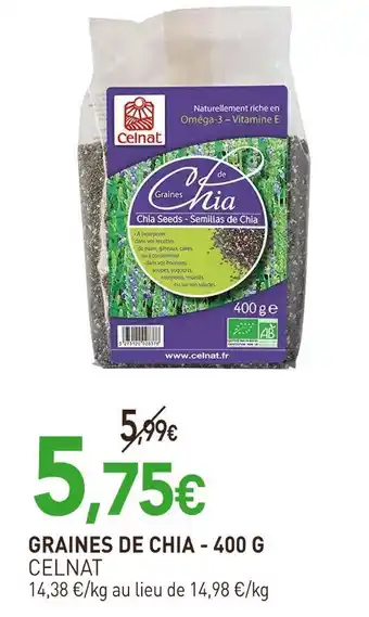 naturéO CELNAT GRAINES DE CHIA offre