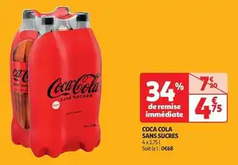 Auchan Supermarché Coca cola - sans sucres offre