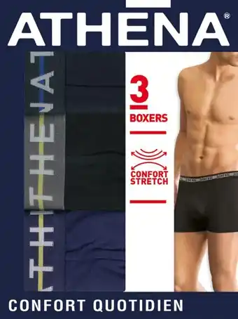 Carrefour Market ATHENA Boxers homme Coton stretch offre