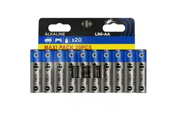 Carrefour Market CARREFOUR Maxi Pack de 20 piles LR6/AA CRF I-Tech offre