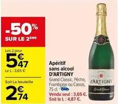 Carrefour Liqueur sans alcool offre