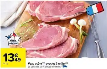 Carrefour Côte de veau offre