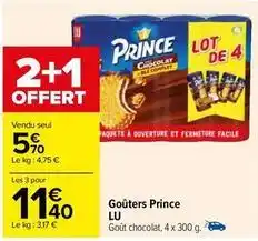 Carrefour Biscuits prince offre