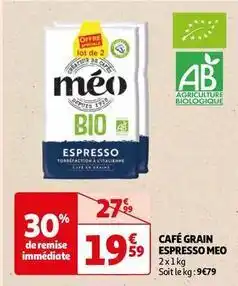 Auchan Meo - café grain espresso offre