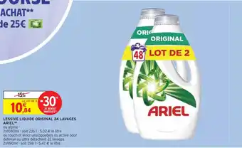 Intermarché ARIEL LESSIVE LIQUIDE ORIGINAL 24 LAVAGES(b) offre
