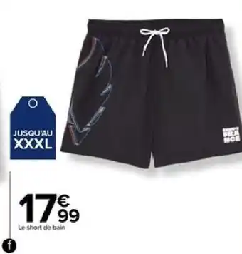 Carrefour Bermuda de bain homme Equipe de France des jeux Olympiques de paris 2024 offre