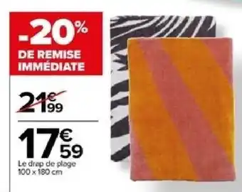 Carrefour Drap de plage "Tree" ou "sunshine" offre