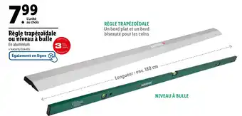 Lidl Règle trapézoïdale ou niveau à bulle offre