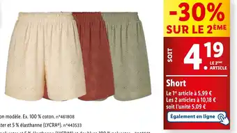 Lidl Short offre