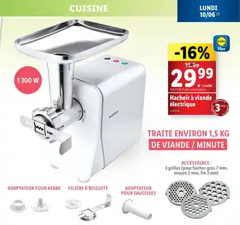 Lidl Hachoir à viande électrique offre