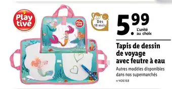 Lidl Tapis de dessin de voyage avec feutre à eau offre