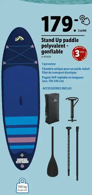Lidl Stand Up paddle polyvalent - gonflable offre