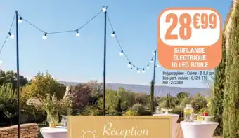 La Foir'Fouille GUIRLANDE ÉLECTRIQUE 10 LED BOULE offre