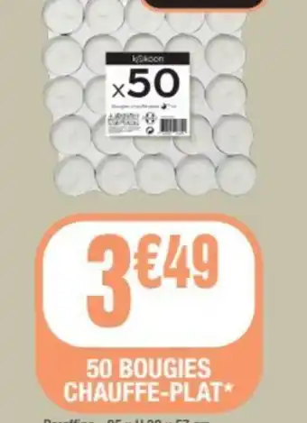 La Foir'Fouille 50 BOUGIES CHAUFFE-PLAT✶ offre