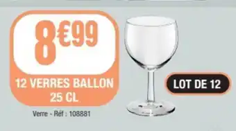 La Foir'Fouille 12 VERRES BALLON 25 CL offre