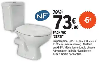 E.Leclerc Brico PACK WC "SERTI" offre