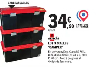 LOT 3 MALLES "CAMPER"