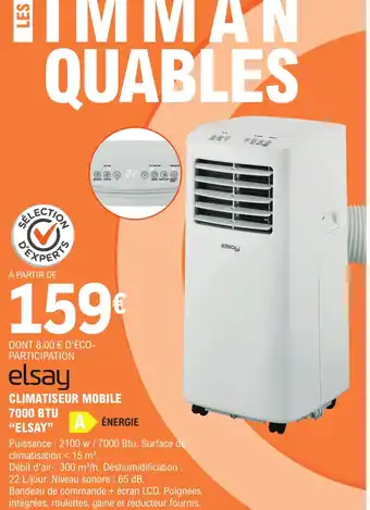 E.Leclerc Brico CLIMATISEUR MOBILE 7000 BTU "ELSAY" offre