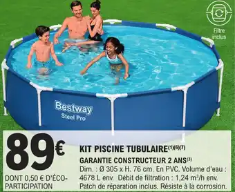 E.Leclerc Brico KIT PISCINE TUBULAIRE offre