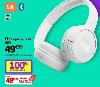 Conforama Casque sans fil HIFI offre