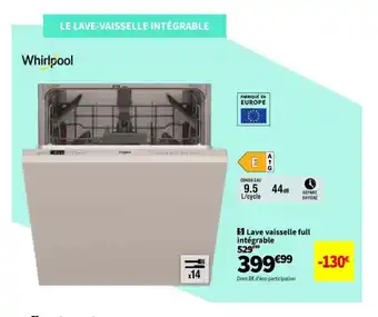 Conforama Lave vaisselle full intégrable offre