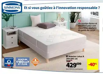 Conforama Matelas Lotus R 140x190 cm offre