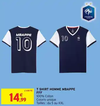 Intermarché Hyper T SHIRT HOMME MBAPPE FFF offre