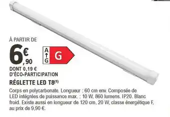 E.Leclerc Brico Réglette Led T8 offre