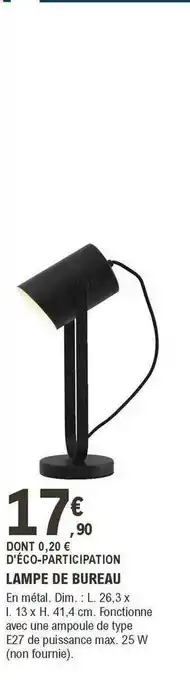 E.Leclerc Brico Lampe De Bureau offre