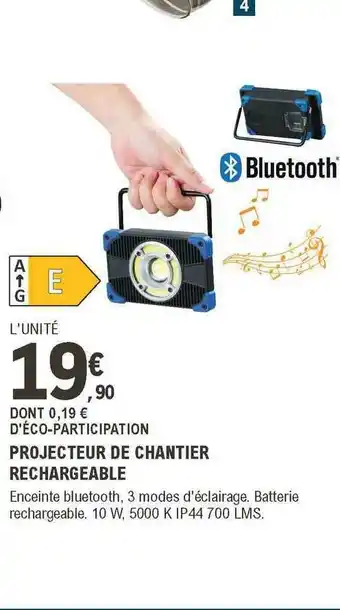 Projecteur De Chantier Rechargeable