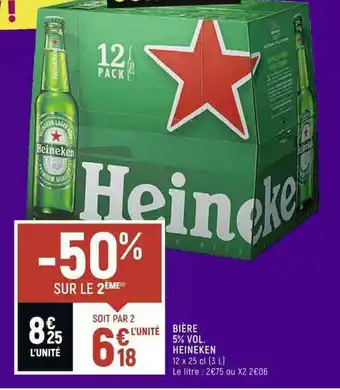 Casino Shop Bière 5% Vol. Heineken offre