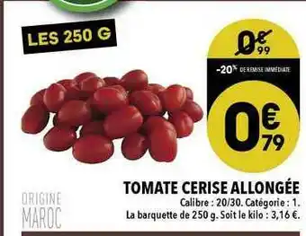 Supeco Tomate Cerise Allongée offre
